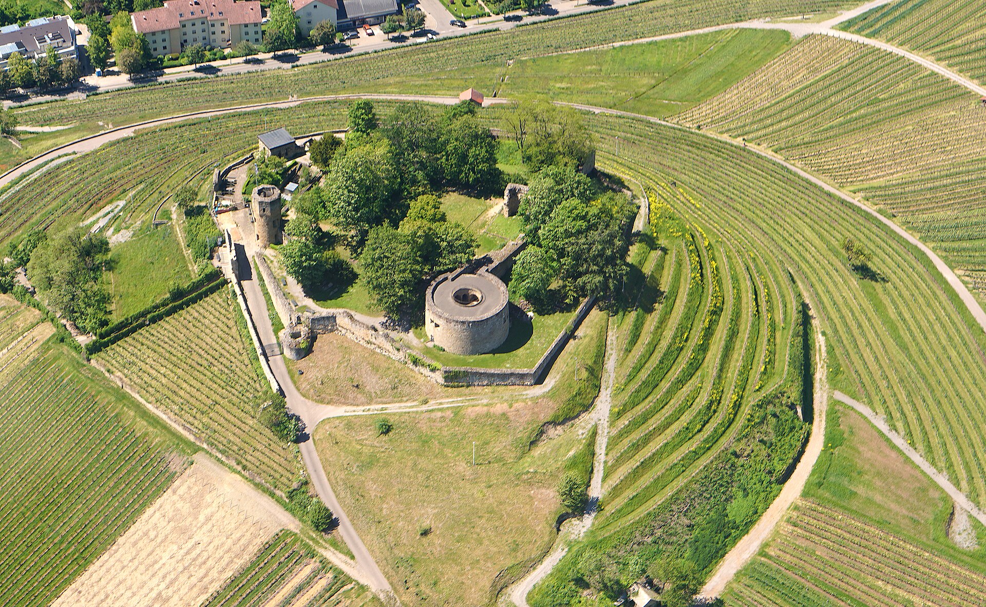 Le vignoble, vu du ciel